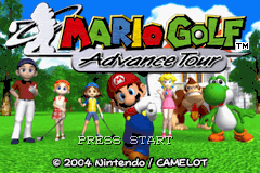 Mario Golf - Advance Tour Title Screen